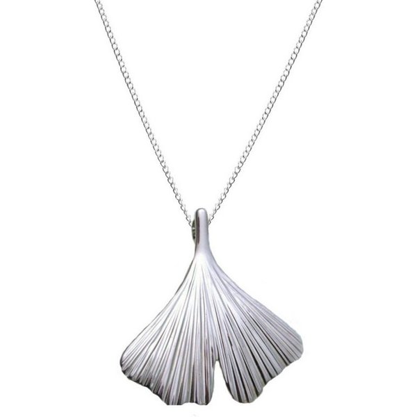 ALEXANDER YORK Kette mit Anhänger GINKGO LEAF, 2-tlg., 925 Sterling Silber
