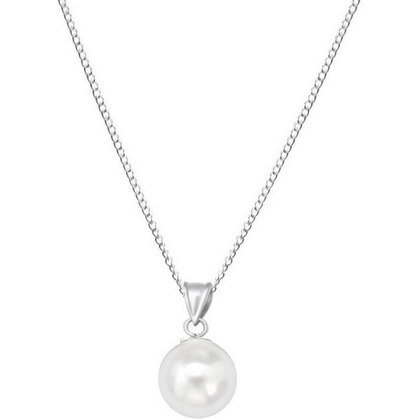 ALEXANDER YORK Kette mit Anhänger PERLE, 2-tlg., 925 Sterling Silber