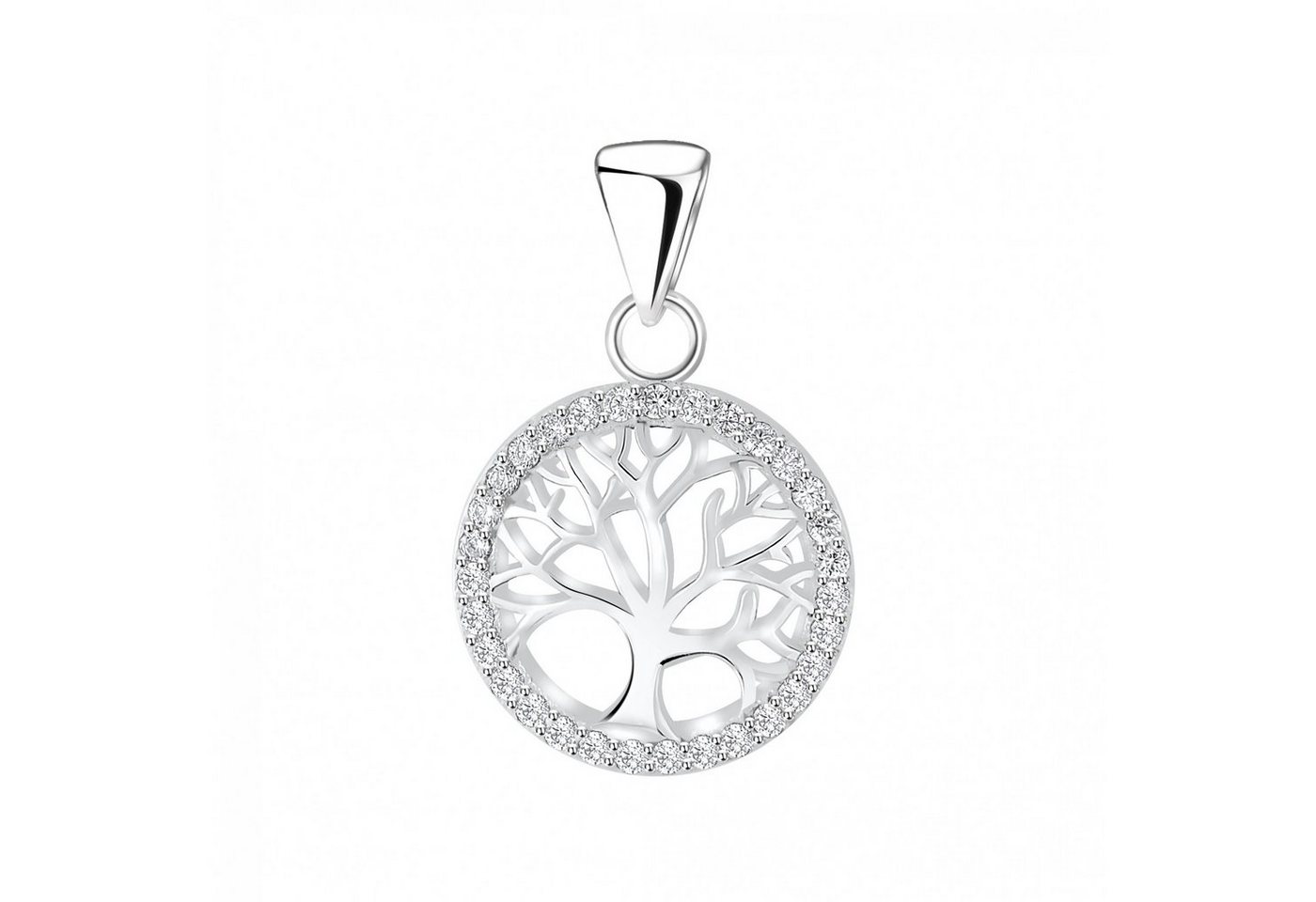 ALEXANDER YORK Schmuckset Schmuckset, Lebensbaum, TREE OF LIFE Zirkonia weiß, Ohrstecker, 4-tlg. – Bild 4 von 5