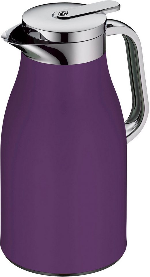 Alfi Isolierkanne SKYLINE, mit Hartglaseinsatz und ergonomischem Griff, 1 l, (1-St), 12h heiß & 24h kalt, Drehverschluss mit bequemem Druckknopf – Bild 2 von 5