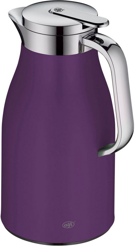 Alfi Isolierkanne SKYLINE, mit Hartglaseinsatz und ergonomischem Griff, 1 l, (1-St), 12h heiß & 24h kalt, Drehverschluss mit bequemem Druckknopf – Bild 4 von 5