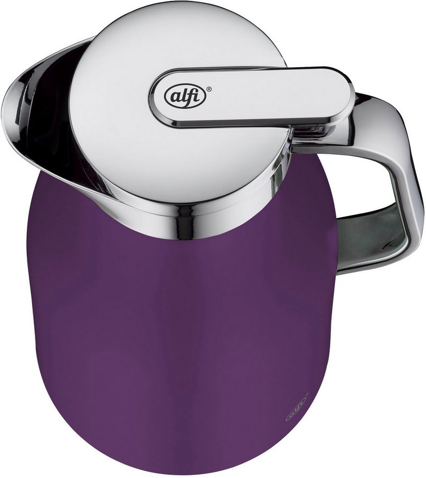Alfi Isolierkanne SKYLINE, mit Hartglaseinsatz und ergonomischem Griff, 1 l, (1-St), 12h heiß & 24h kalt, Drehverschluss mit bequemem Druckknopf – Bild 5 von 5