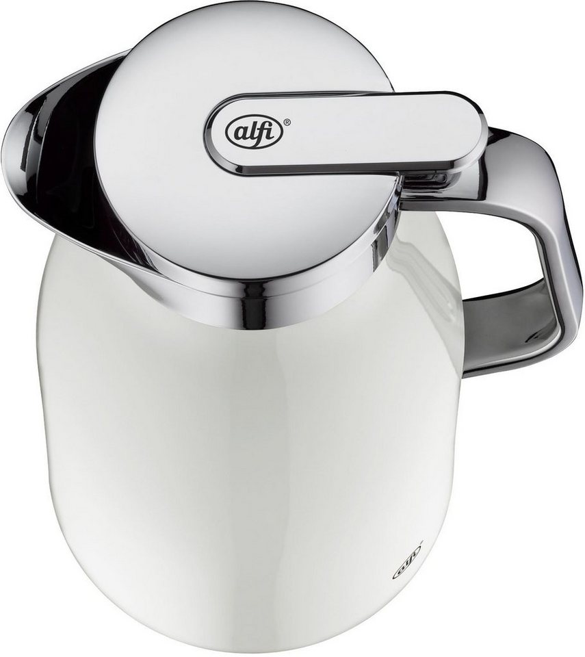 Alfi Isolierkanne SKYLINE, mit Hartglaseinsatz und ergonomischem Griff, 1 l, (1-St), 12h heiß & 24h kalt, Drehverschluss mit bequemem Druckknopf – Bild 4 von 5