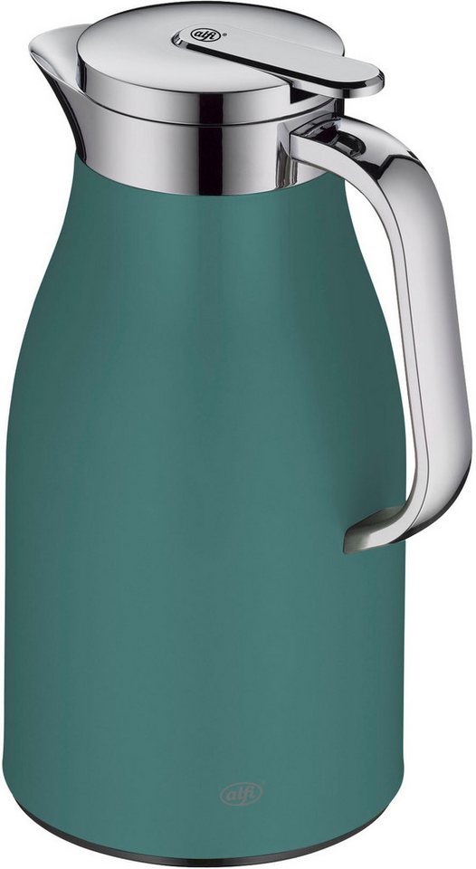 Alfi Isolierkanne SKYLINE, mit Hartglaseinsatz und ergonomischem Griff, 1 l, (1-St), 12h heiß & 24h kalt, Drehverschluss mit bequemem Druckknopf – Bild 4 von 5
