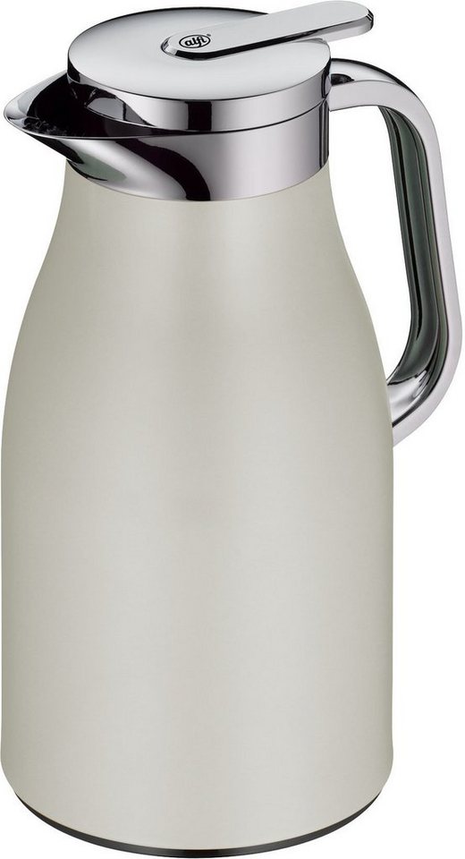 Alfi Isolierkanne SKYLINE, mit Hartglaseinsatz und ergonomischem Griff, 1 l, (1-St), 12h heiß & 24h kalt, Drehverschluss mit bequemem Druckknopf – Bild 2 von 5