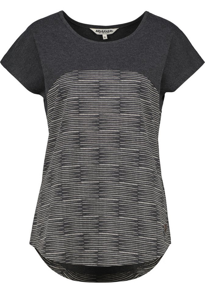 Alife & Kickin Rundhalsshirt FridaAK B vielseitiges Basic-Shirt mit Herzaufnäher und rundem Saum – Bild 5 von 5