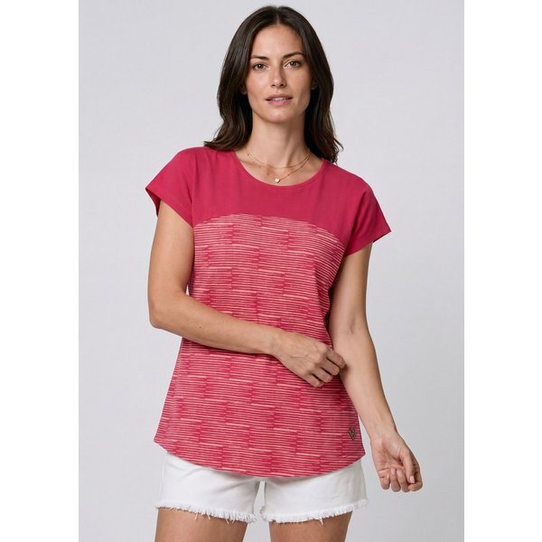 Alife & Kickin Rundhalsshirt FridaAK B vielseitiges Basic-Shirt mit Herzaufnäher und rundem Saum