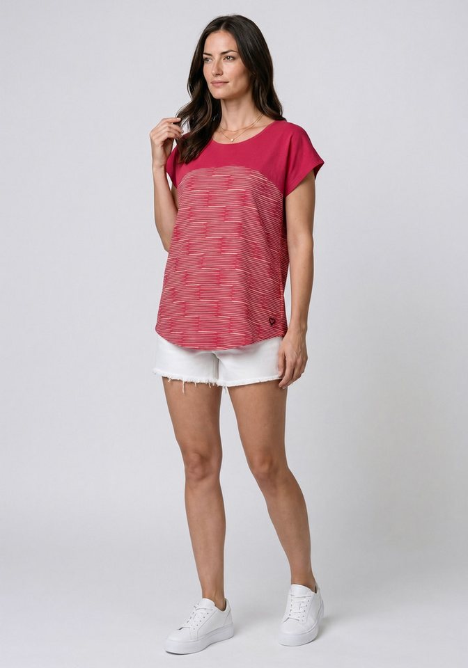 Alife & Kickin Rundhalsshirt FridaAK B vielseitiges Basic-Shirt mit Herzaufnäher und rundem Saum – Bild 4 von 5