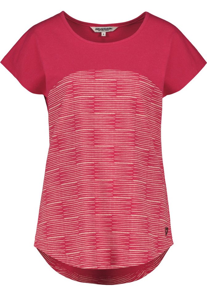 Alife & Kickin Rundhalsshirt FridaAK B vielseitiges Basic-Shirt mit Herzaufnäher und rundem Saum – Bild 5 von 5