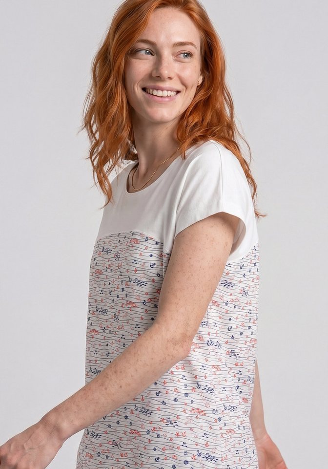 Alife & Kickin Rundhalsshirt FridaAK B vielseitiges Basic-Shirt mit Herzaufnäher und rundem Saum – Bild 2 von 5