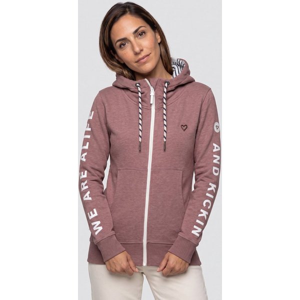 Alife & Kickin Sweatjacke JessyAK A leichte Kapuzensweatjackemit Logo-Schriftzug auf den Ärmeln