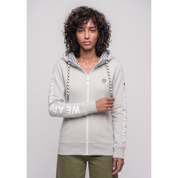 Alife & Kickin Sweatjacke JessyAK A leichte Kapuzensweatjackemit Logo-Schriftzug auf den Ärmeln