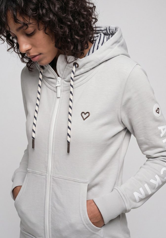 Alife & Kickin Sweatjacke JessyAK A leichte Kapuzensweatjackemit Logo-Schriftzug auf den Ärmeln – Bild 3 von 5