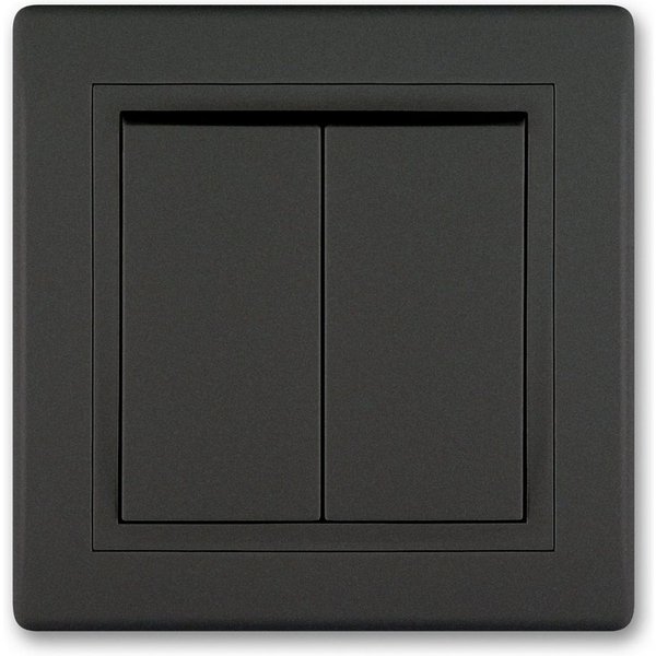 Aling Conel Lichtschalter PRESTIGE-Line Serienschalter Schwarz Soft Touch (Packung), VDE-zertifiziert