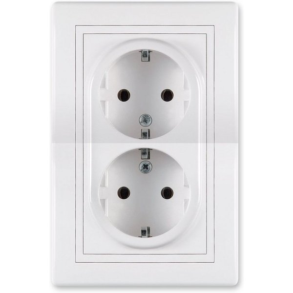 Aling Conel Unterputz-Steckdose PRESTIGE-Line Unterputz-Doppelsteckdose, Packung