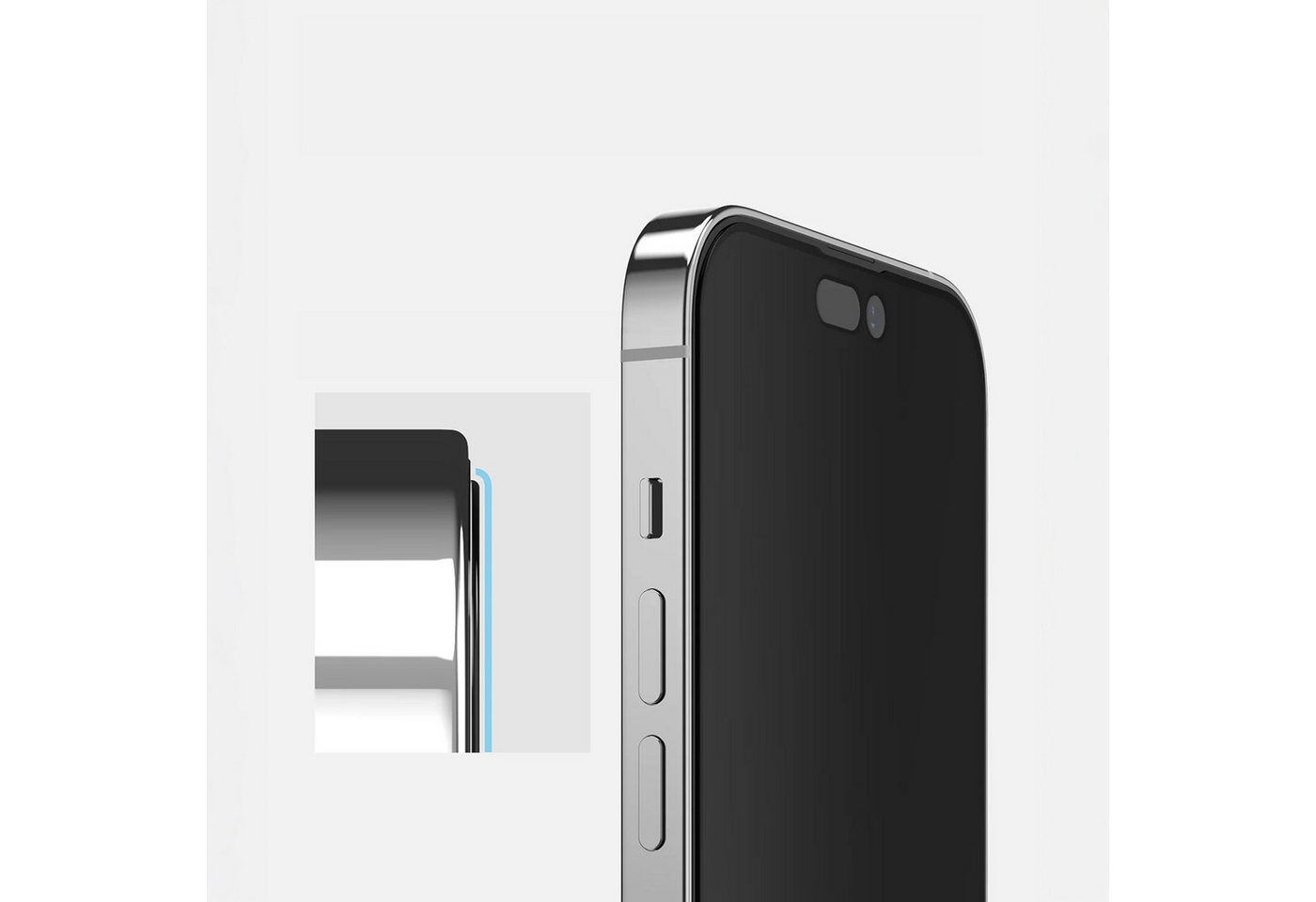 alkaya. Displayschutzglas iPhone 15/iPhone 16 Displayschutzglas Privacy, Panzerglas für iPhone 15, iPhone 16, 9H-Härteglas – Bild 5 von 5