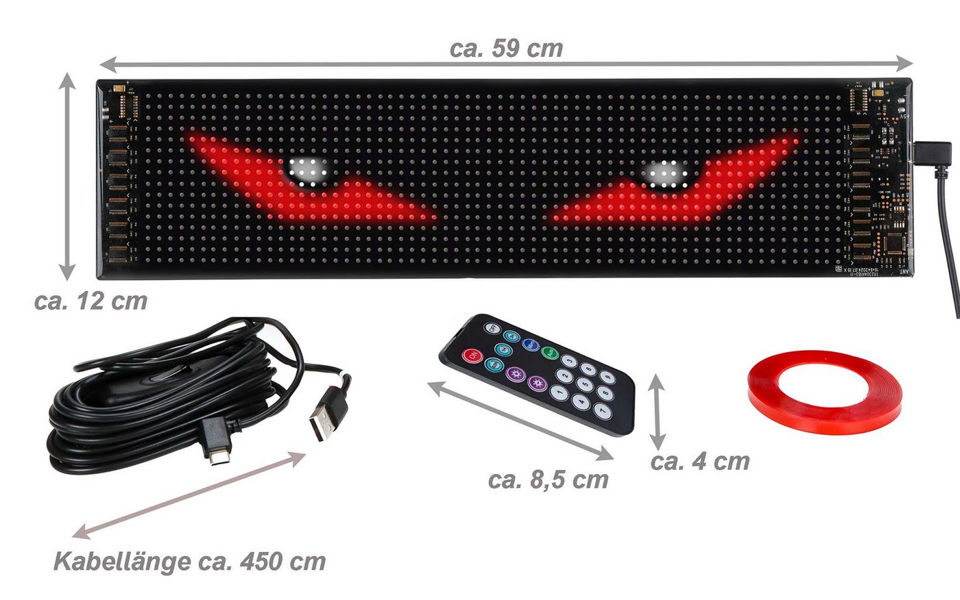 All Ride LED Panel Devil's Eye für LKW, Fahrerhausbeleuchtung, LED fest integriert, Farbwechsler, LKW Teufelsaugen – Bild 2 von 5