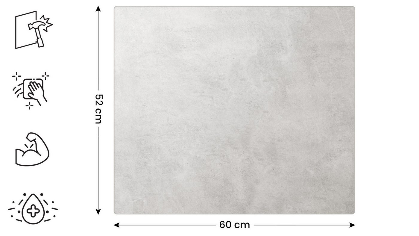 ALLboards Schneidebrett Glas Herdabdeckplatte Schneidebrett 52×60 cm Arbeitsplatte – Bild 2 von 5