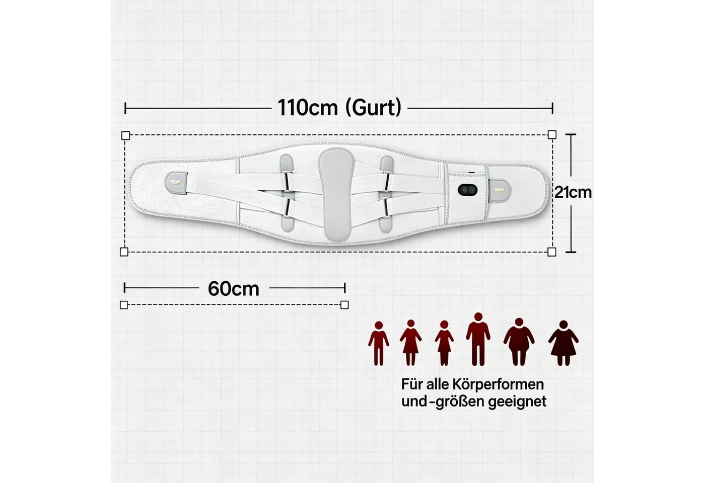 ALLJOY Massagegerät Rücken massagegeräte mit Wärmefunktion, 10000mAh,Kabellos Wärmegürtel, Lindert Rücken-und Lendenschmerzen,Muskelverspannungen,Regelschmerzen – Bild 5 von 5