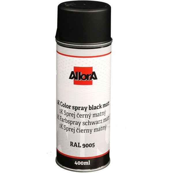 AllorA Sprühlack 1K Spraydose Schwarz matt, RAL 9005, Lackspray, Schnelltrocknend, Witterungsbeständig, lichtecht, Benzinfest