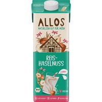 ALLOS Bio-Reis-Haselnussdrink, ungesüßt, 1 l