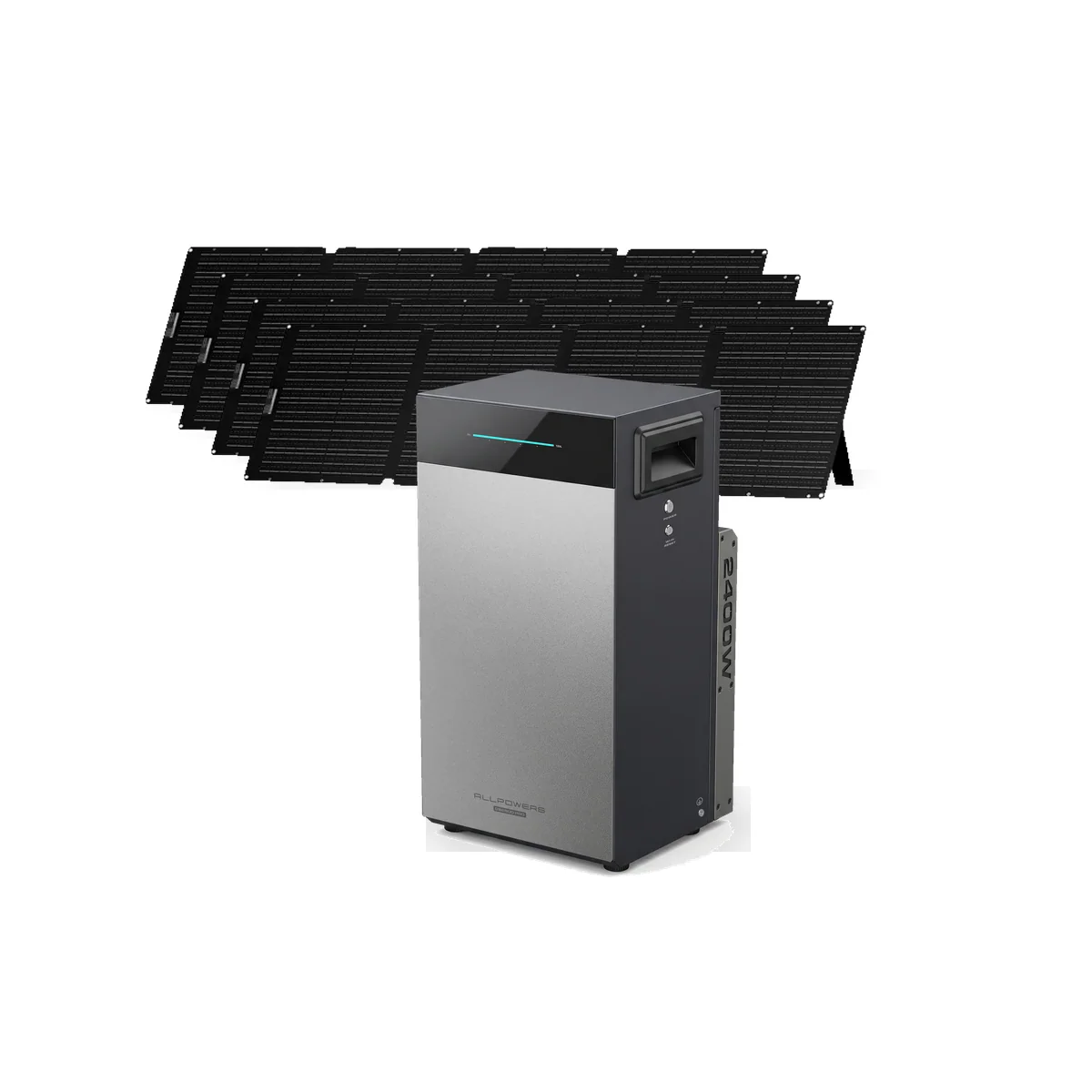 ALLPOWERS BS2500 Balkonkraftwerk Speicher 2,6 kWh + SE200 200W Solarpanel Set - BS2500 Pro + 4x SE200