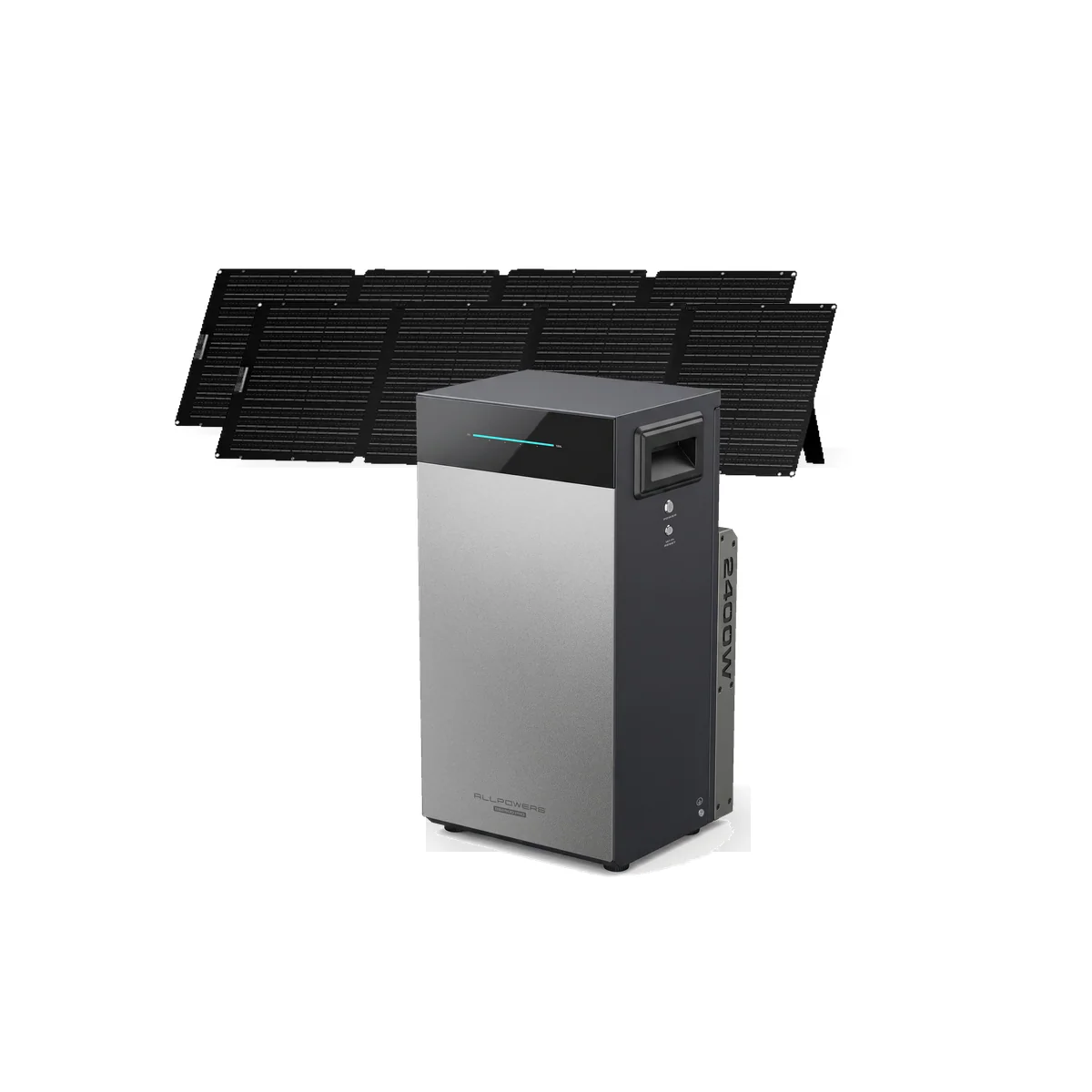 ALLPOWERS BS2500 Balkonkraftwerk Speicher 2,6 kWh + SE200 200W Solarpanel Set - BS2500 Pro + 2x SE200