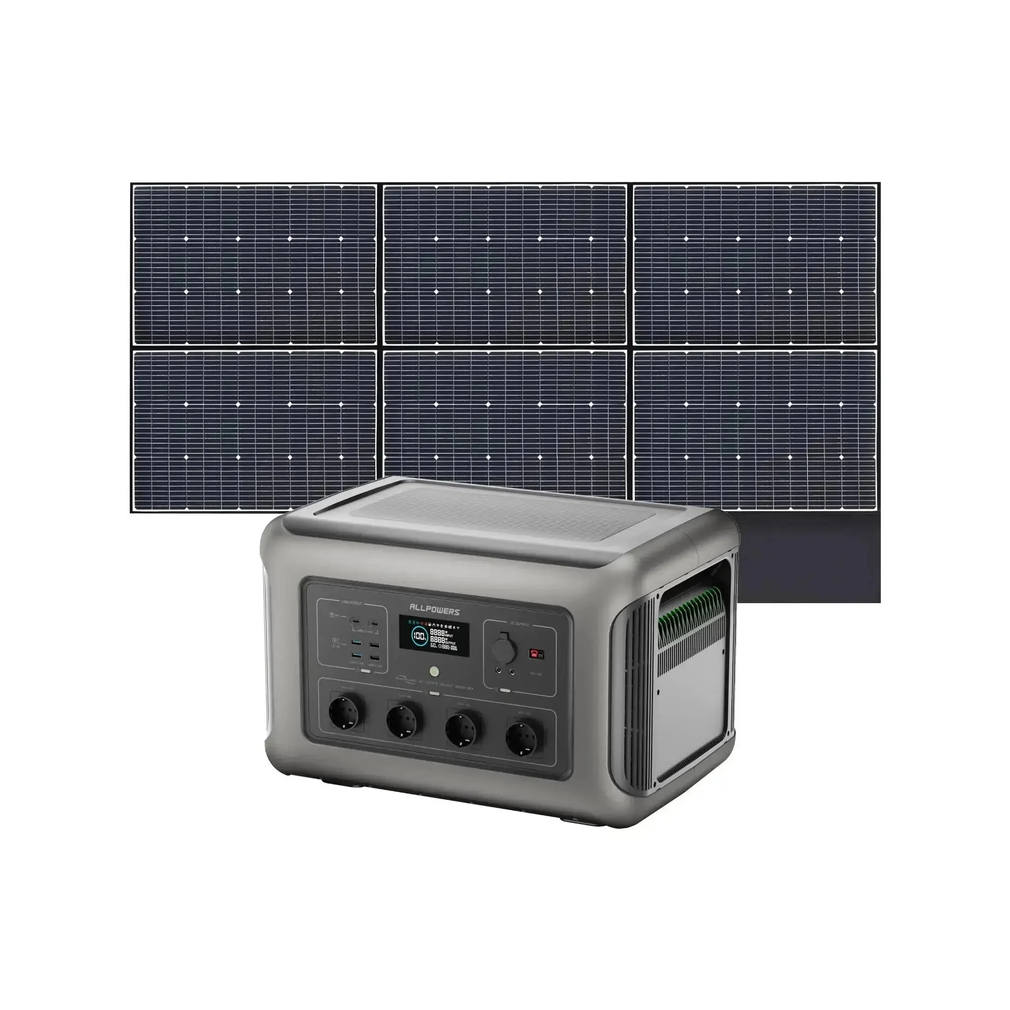 ALLPOWERS Solar Generator Kit 3500W (R3500 V2 + SP039 600W Solar Panel) - R3500+SP039 Solar Panel 600W