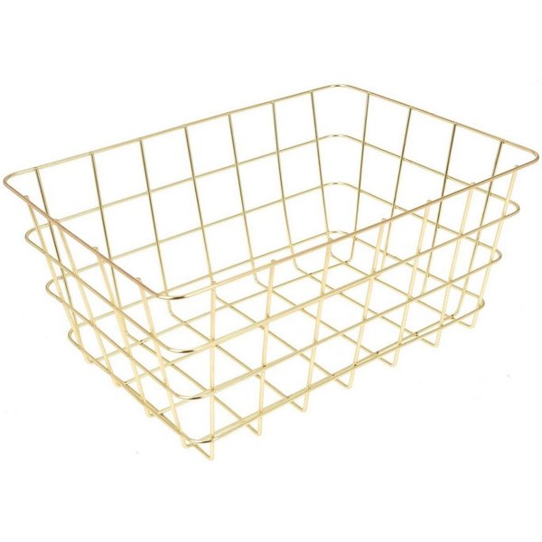 Allzweckkorb RAPTERA, B 30 x T 21 cm, Goldfarben, Metall