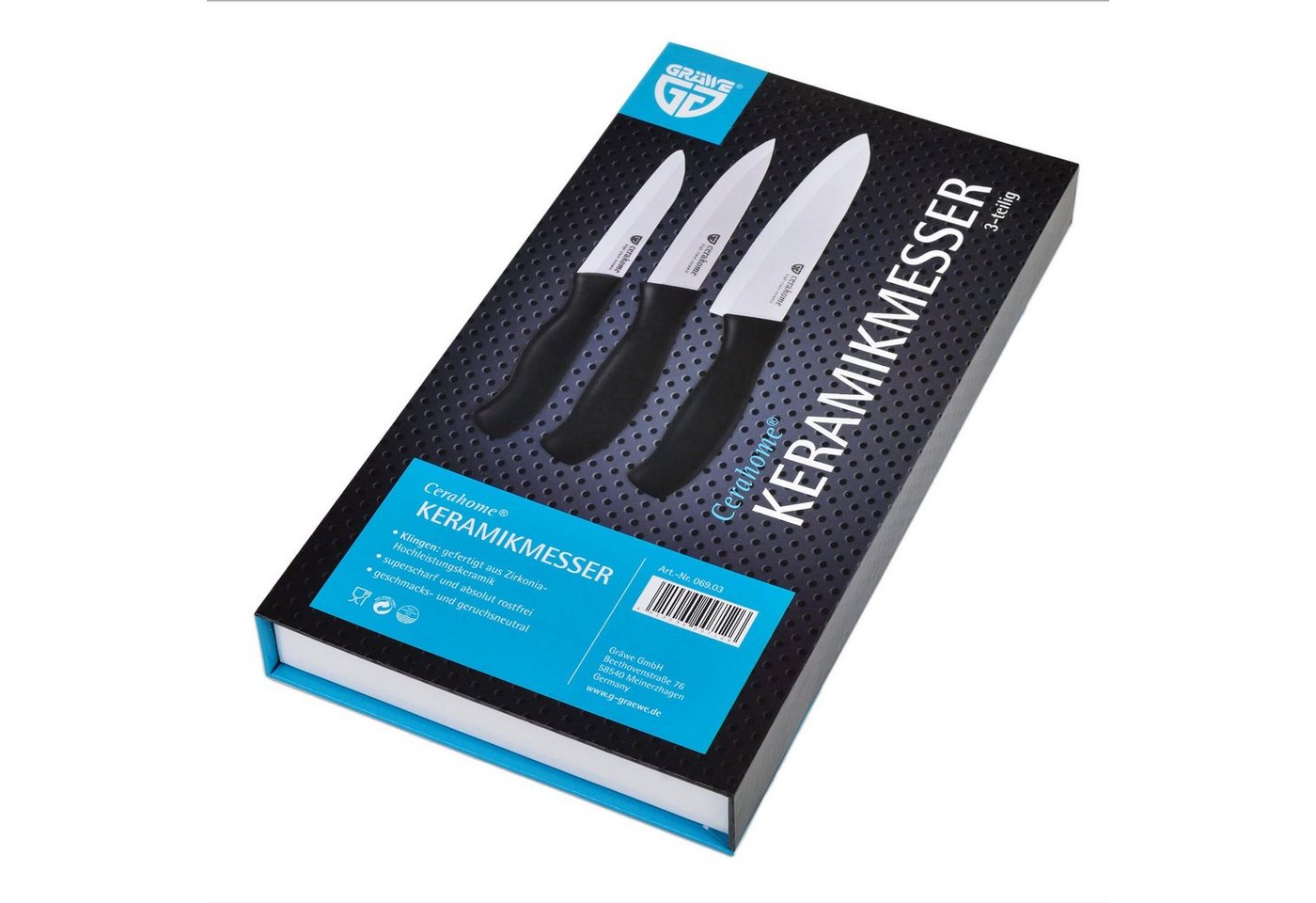 GRÄWE Allzweckmesser GRÄWE Keramik-Messerset 3-teilig – Bild 2 von 5