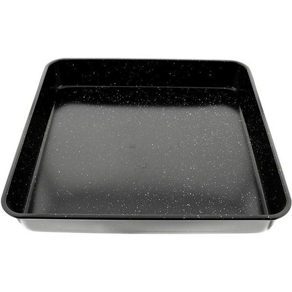 Almina Backblech /Backform aus Granit 40x40x6 cm in Schwarz Eckig, Granit