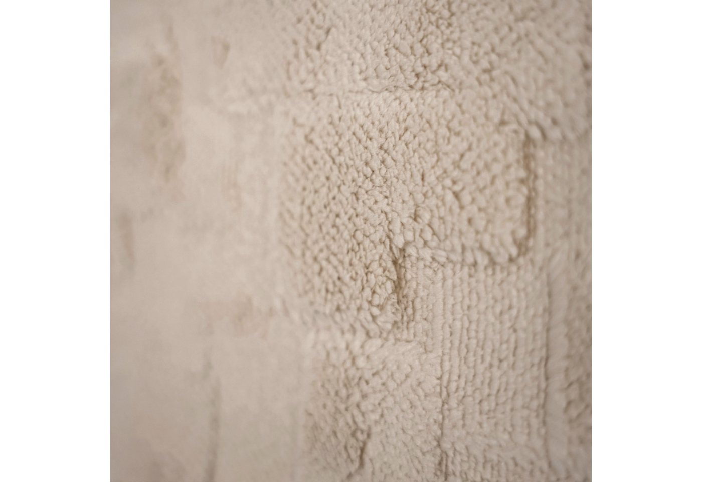 Almina Badematte Elegance Badematten-Set mit modernem Strukturmuster - 2-tlg WC-Set, rutschhemmend beschichtet, 100% Polyester, Rechteckig, Badteppich: 100 x 60 – Bild 4 von 5