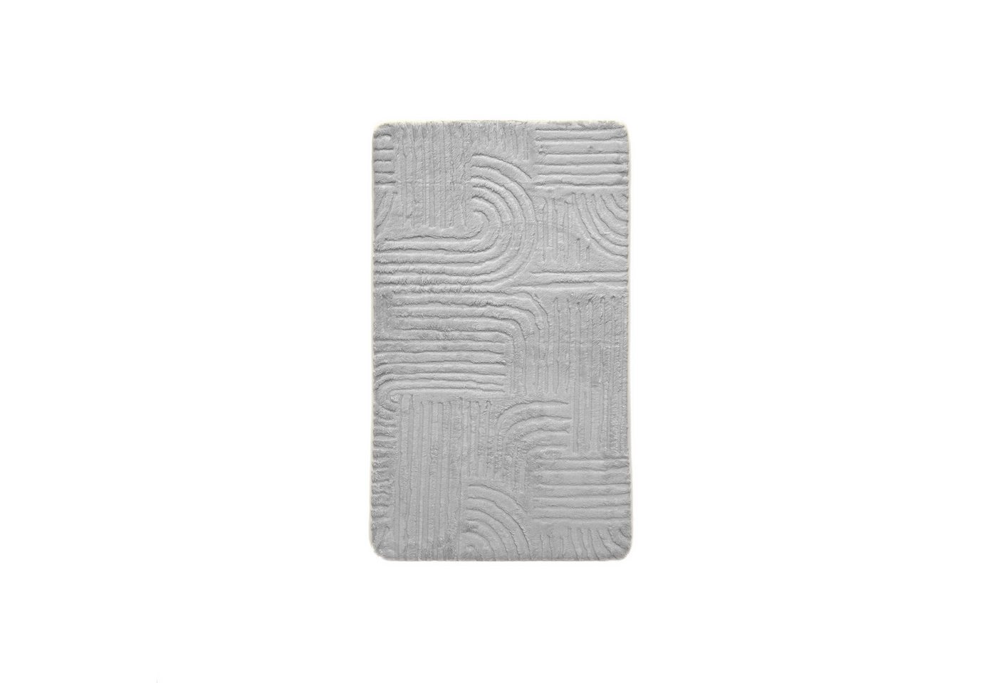 Almina Badematte WC-Set Elegance - 2-teiliges Badematten-Set, rutschfest & pflegeleicht, rutschhemmend beschichtet, 100% Polyester, Rechteckig, Teppich: 100 x 6 – Bild 3 von 5