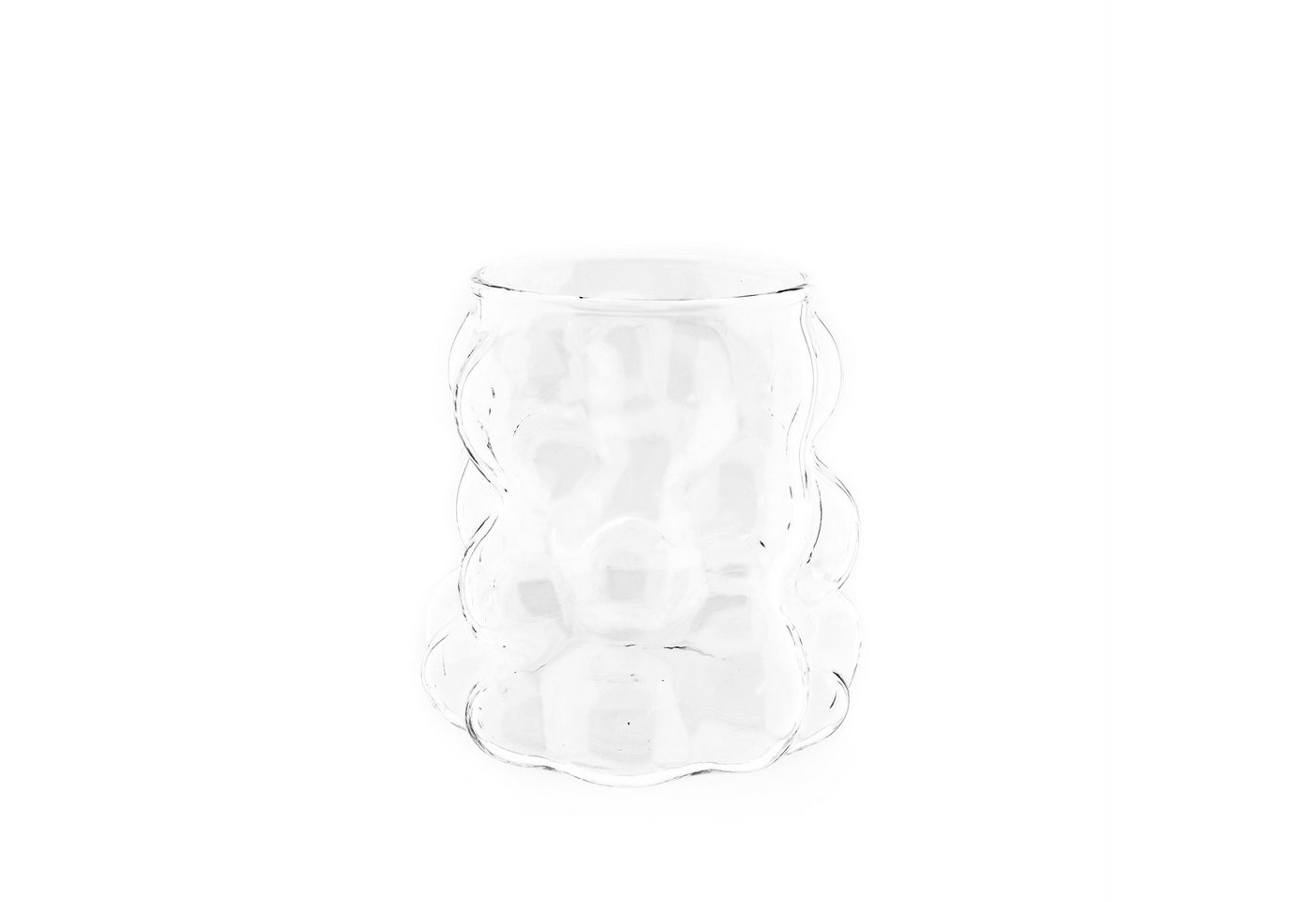 Almina Gläser-Set 400 ml Bubble Gläser Transparent Wassergläser Hitzebeständig, 4-tlg. – Bild 2 von 4