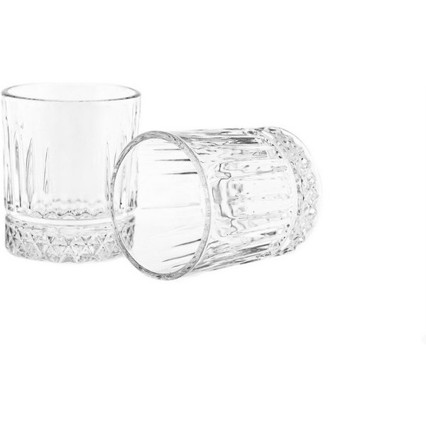 Almina Gläser-Set, 6-tlg., Glas, Mini-Gläser mit Rillenstruktur, 75 ml