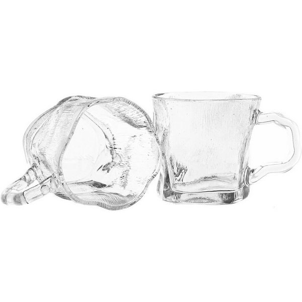 Almina Gläser-Set, 6-tlg., Glas, 6-teilig, mit Henkel, 245 ml, in organischer Form