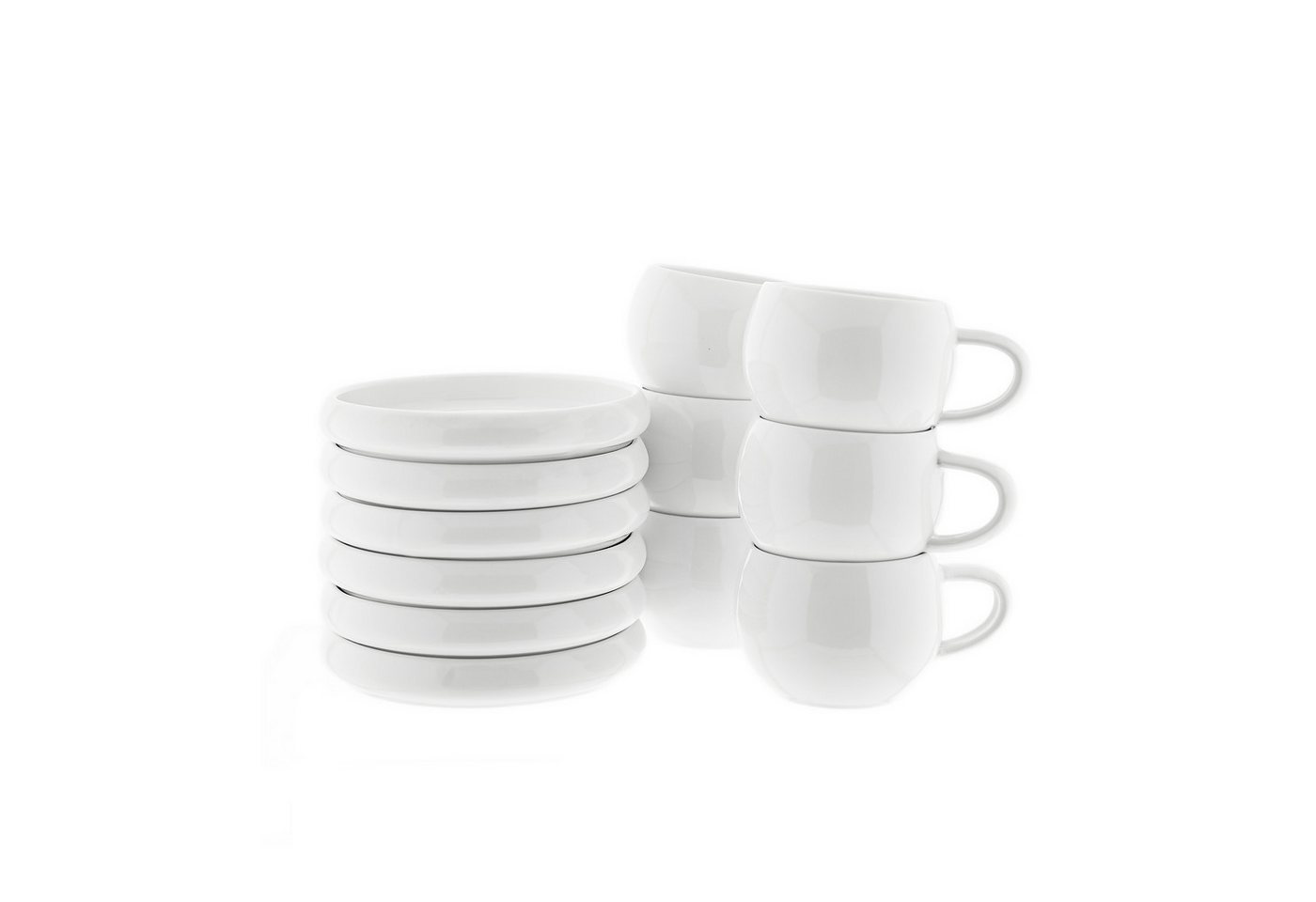 Almina Kaffeeservice Lissa Bonna Kaffeetassen mit Untertellern (12-tlg), 6 Personen, Porzellan, 12-teiliges-Set – Bild 2 von 5