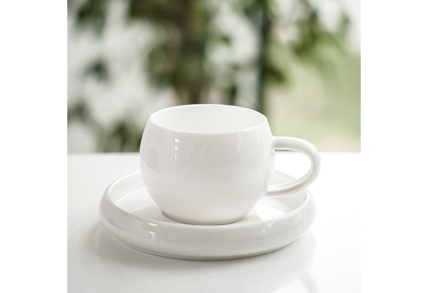 Almina Kaffeeservice Lissa Bonna Kaffeetassen mit Untertellern (12-tlg), 6 Personen, Porzellan, 12-teiliges-Set – Bild 3 von 5