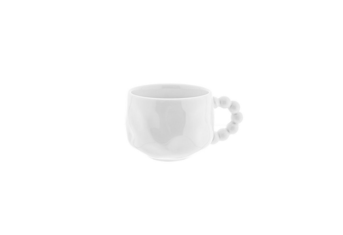 Almina Kaffeeservice Pearly Kaffeetassen-Set mit Untertellern 180 ml aus Porzellan - 12-tlg (12-tlg), 6 Personen, Porzellan – Bild 3 von 5