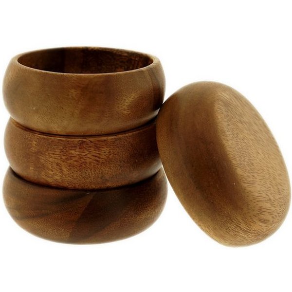 Almina Schale, Akazienholz, (4-tlg), langlebig & vielseitig einsetzbar, ø10 x 4 cm