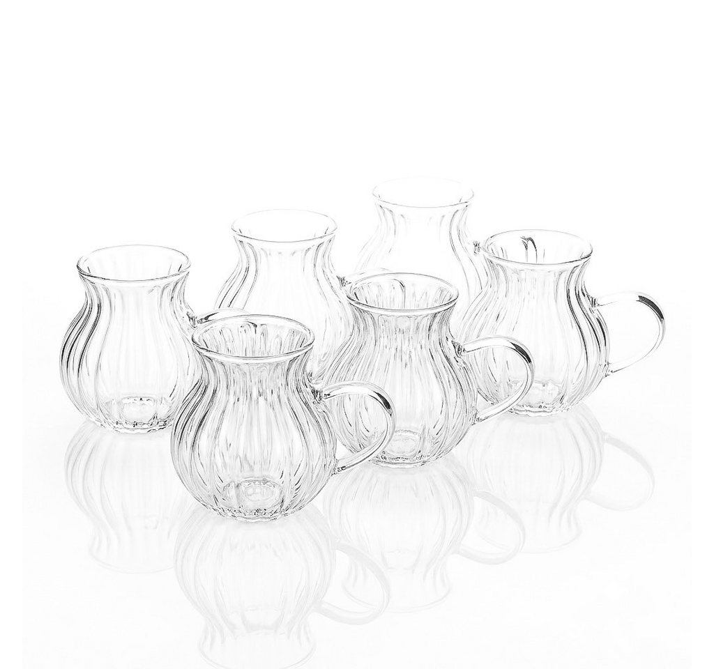 Almina Teeglas Luana La Manila, 6-tlg., Glas, 6-teiliges Gläser-Set mit Henkel, 220 ml – Bild 2 von 5
