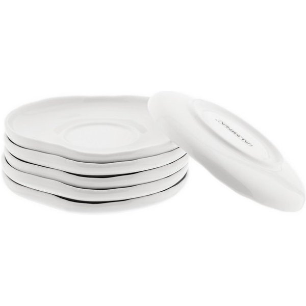 Almina Untertasse Wave, (6 St), aus hochwertigem Porzellan, 12,5 x 1,5 cm