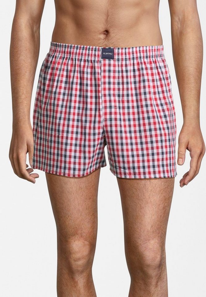 Almonu Boxershorts 6er Pack Web (Spar-Set, 6-St) Boxershorts - Baumwolle - mit Eingriff - Atmungsaktiv – Bild 2 von 5