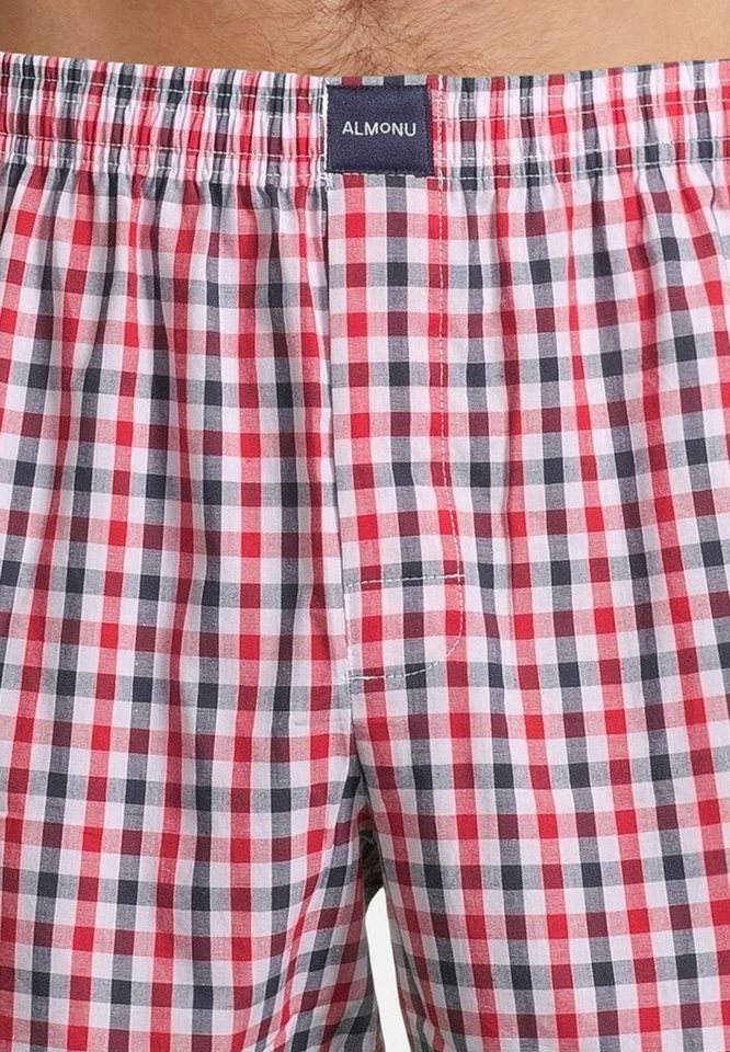 Almonu Boxershorts 6er Pack Web (Spar-Set, 6-St) Boxershorts - Baumwolle - mit Eingriff - Atmungsaktiv – Bild 4 von 5