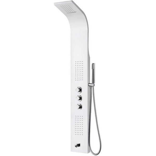 Aloni Duschsystem ZLW103, Höhe 160 cm, set, 1 tlg., Wandhalter, Brauseschlauch, Armatur, Aloni Duschpaneel mit Thermostat Duschsäule 5 Funktionen