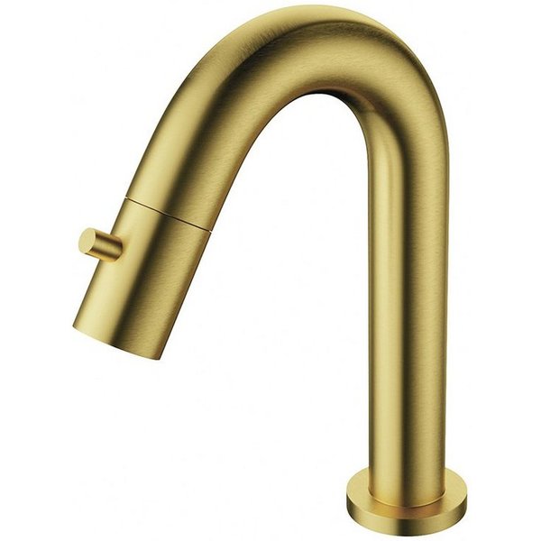 Aloni Waschtischarmatur CR1033-5BG (einzel, 1-St., Keine) Aloni Kaltwasserarmatur Gold gebürstet für Waschtisch oder
