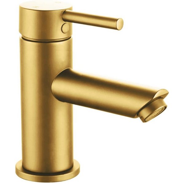 Aloni Waschtischarmatur CR6002-6BG (einzel, 1-St., Einzel) Aloni Waschbeckenarmatur Einhebel Gold gebürstet