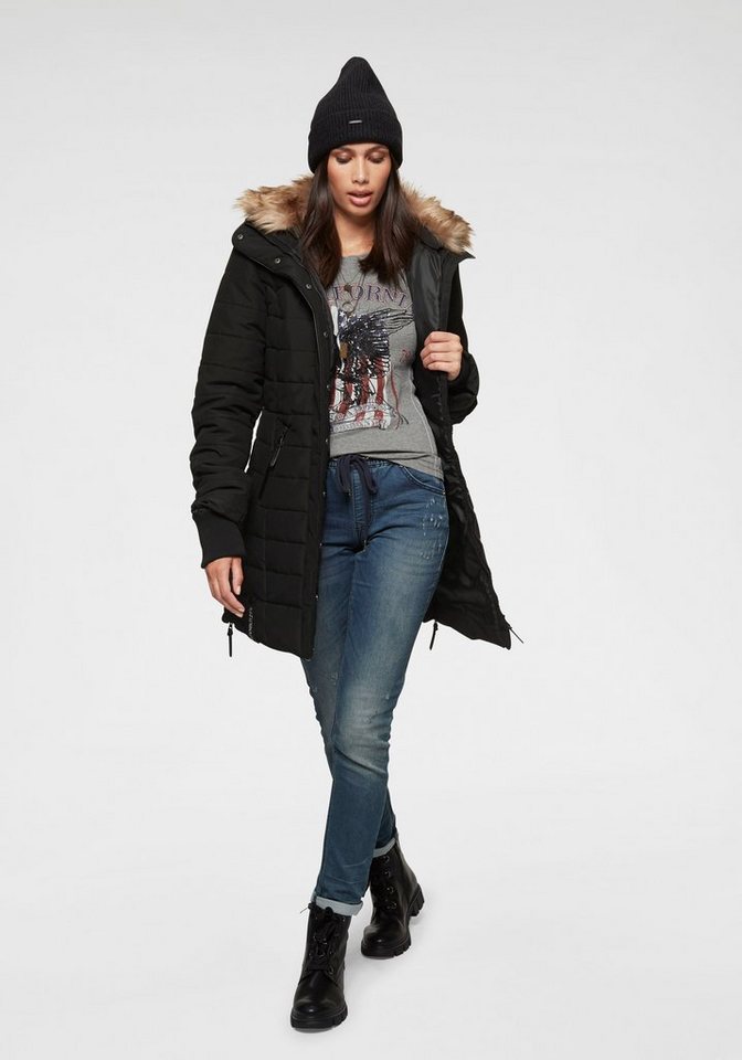 ALPENBLITZ Winterjacke Bern leichter Webstoff, mit abnehmbarer, verstellbarer Kapuze – Bild 4 von 5