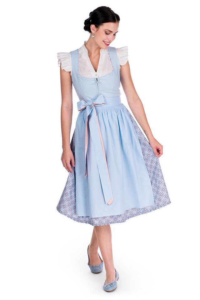 Alpenfee Tracht Dirndl Midi Dirndl 2tlg. - EILIN - eisblau – Bild 4 von 5