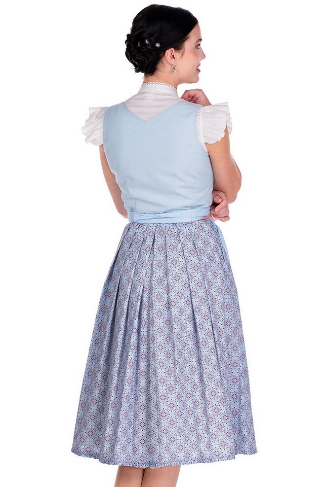 Alpenfee Tracht Dirndl Midi Dirndl 2tlg. - EILIN - eisblau – Bild 5 von 5